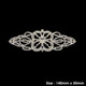 Sew-On Diamante Motif - 140mm x 50mm - Silver